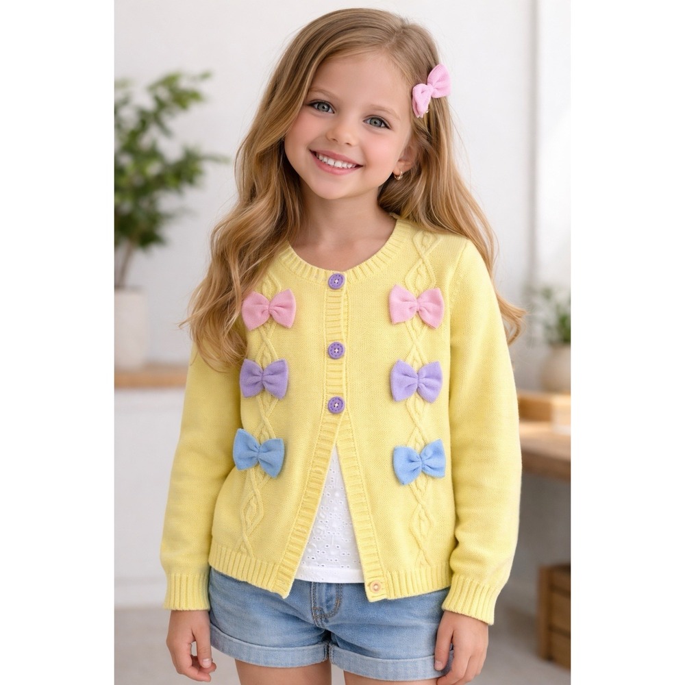 Matilda Jane Girls Enchanted Garden Lemon Meringue Cardigan Size 8‎